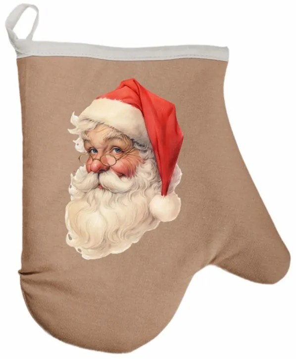 Vianočná kuchynská rukavica Mikuláš EMI, červená