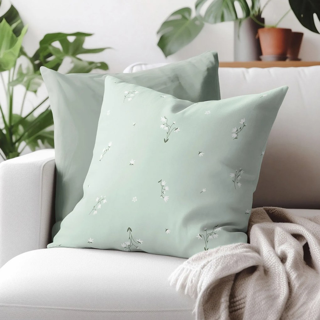 Goldea bavlnená obliečka na vankúš - konvalinky 30 x 50 cm