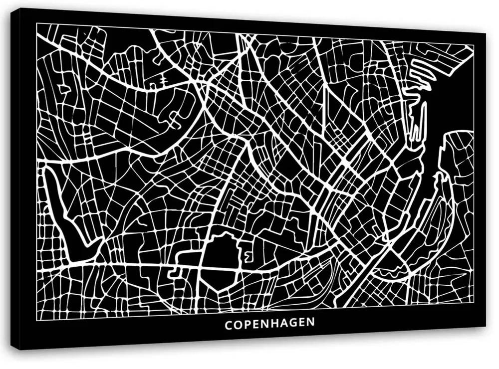 Gario Obraz na plátne Plán mesta Kodaň Rozmery: 60 x 40 cm