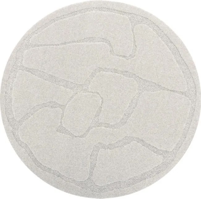 Koberec Agnella Morphic Tektonica svetlosivý kruh