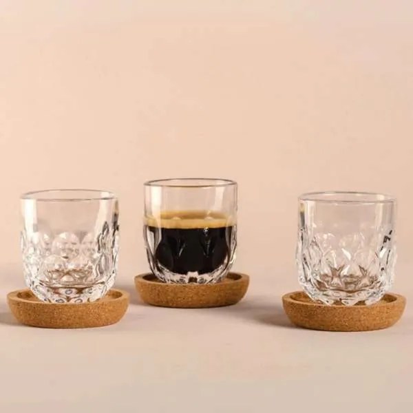 Leonardo poháre na espresso s tanierikmi Gocce 60 ml 6 ks