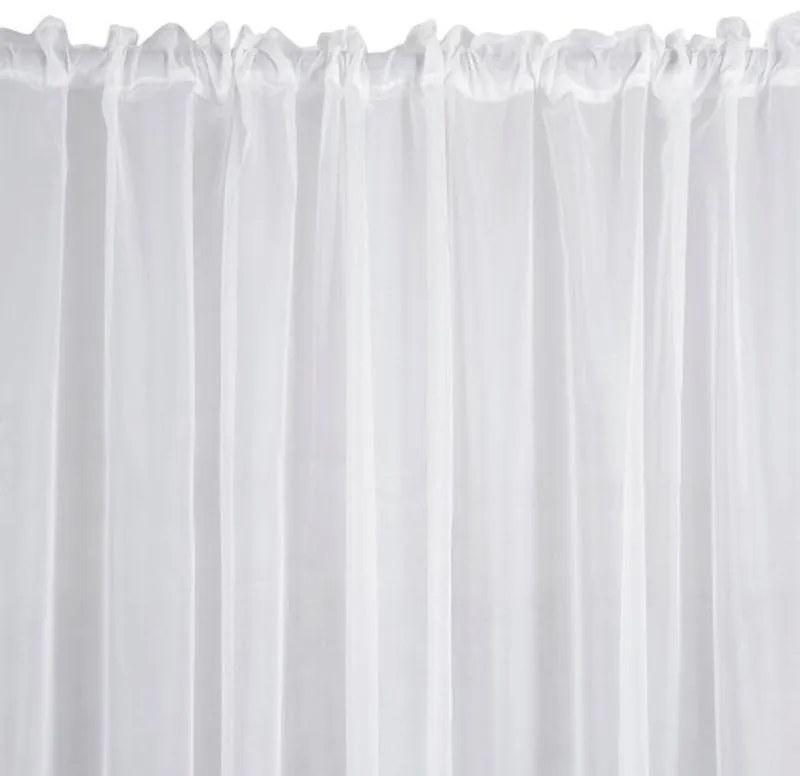 Biela záclona na páske LUCY 300x250 cm