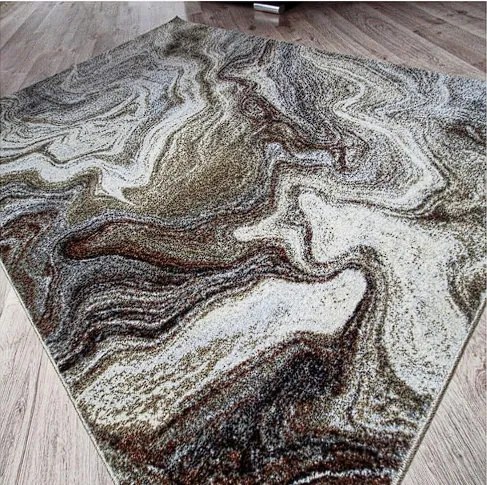 Hnedý koberec s abstraktným vzorom Villa 859 – rôzne rozmery Rozmer: 160x220 cm