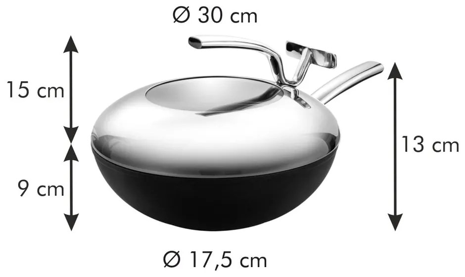 Wok panvica s pokrievkou ø 30 cm President – Tescoma
