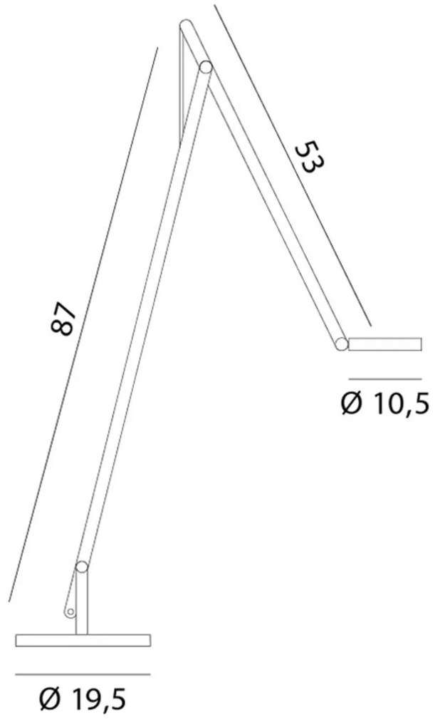 Rotaliana String F1 DTW stojaca lampa biela čierna