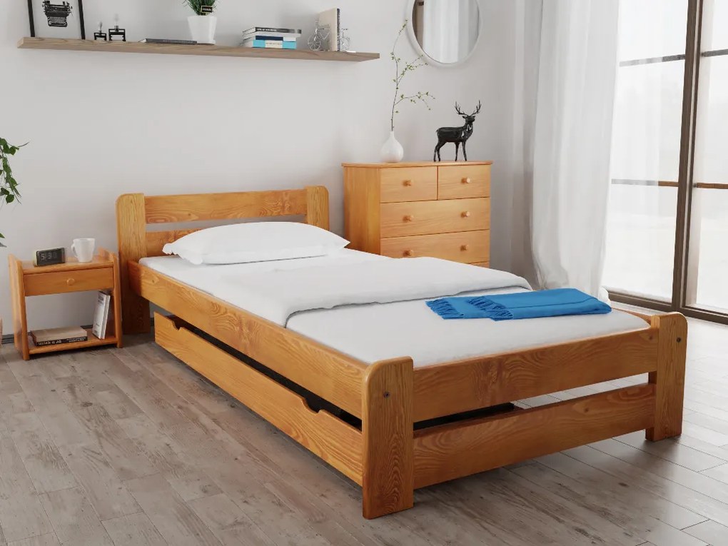 AKCIA Posteľ Laura 80 x 200, jelša II.akosť Rošt: Bez roštu, Matrac: Bez matraca