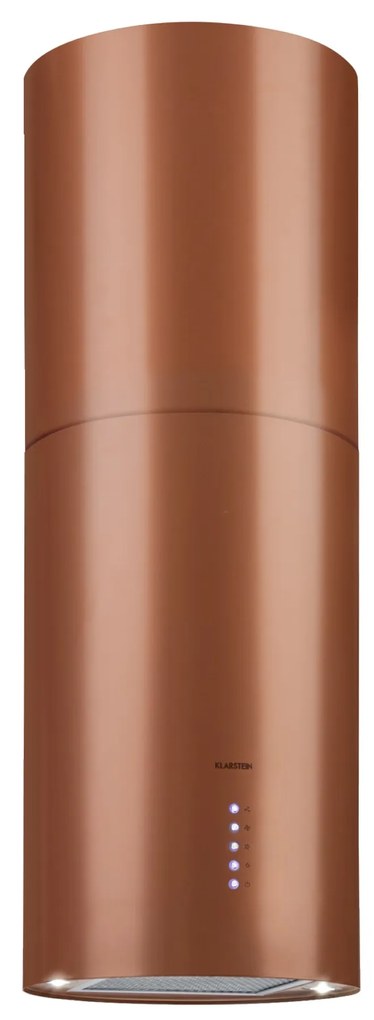 Klarstein Beretta, digestor, 35 cm, ostrovčekový, 650m³/h, LED, medený