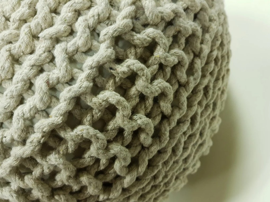 KUDOS Textiles Pvt. Ltd. MEGA AKCE: Sedací vak TEA POUF 21 béžový - 40x40x35 cm