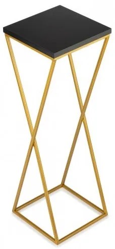 Stojan na kvety LOFT 70x24 cm zlatá/čierna