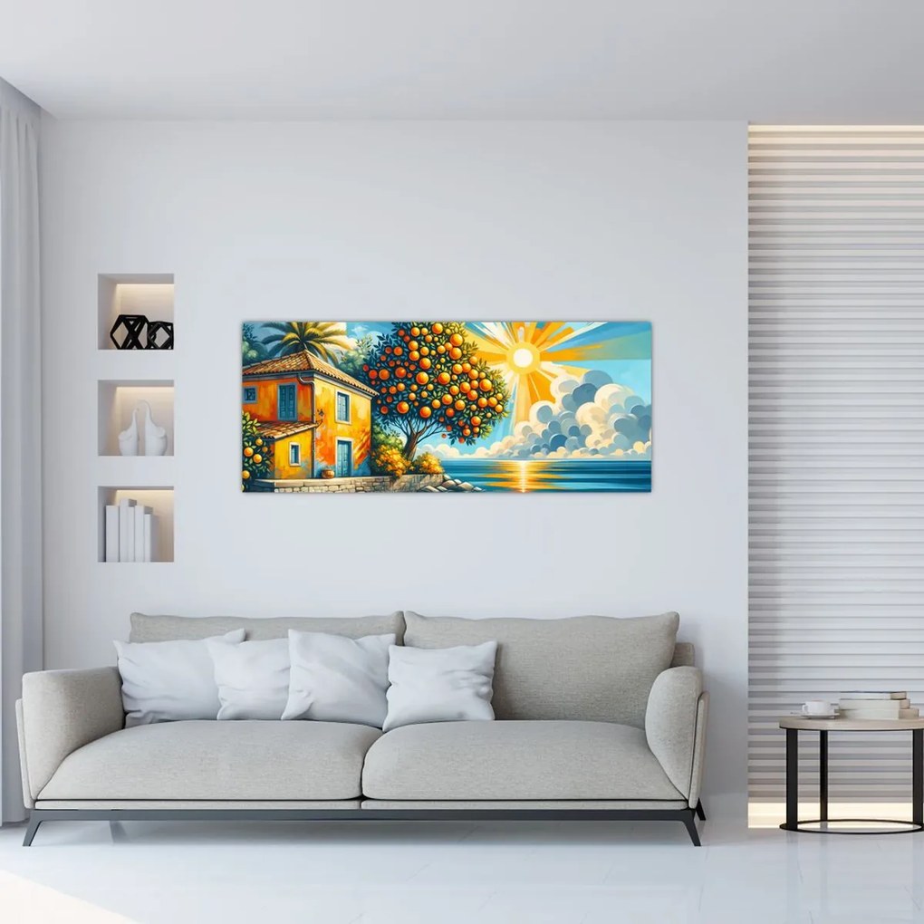 Obraz - Dom s pomarančmi I. (120x50 cm)