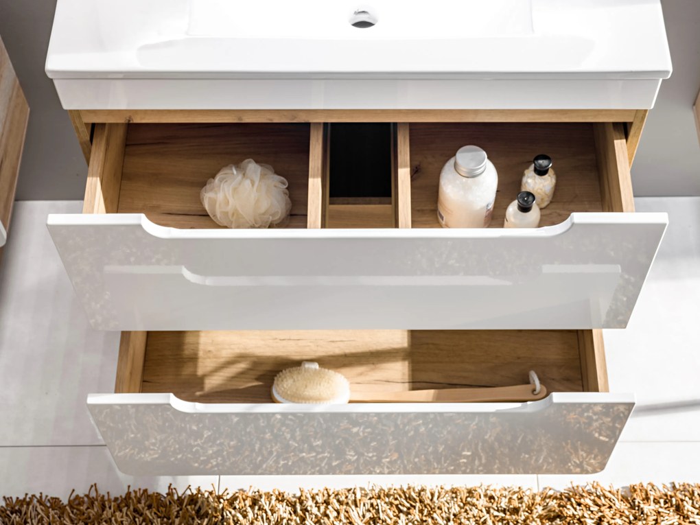 Kúpeľňová závesná skrinka BÁRA - nízka spodná