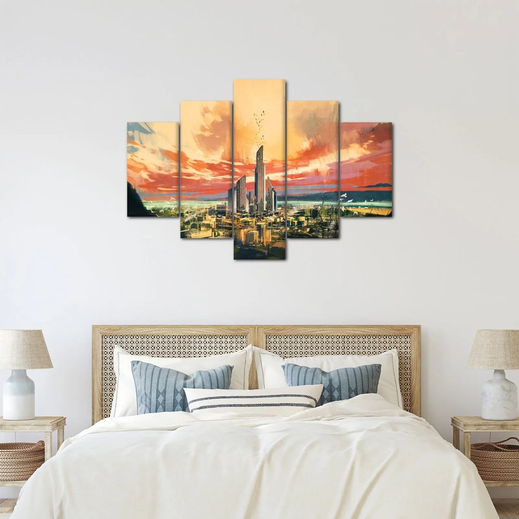 Obraz - Maľované mesto (150x105 cm)