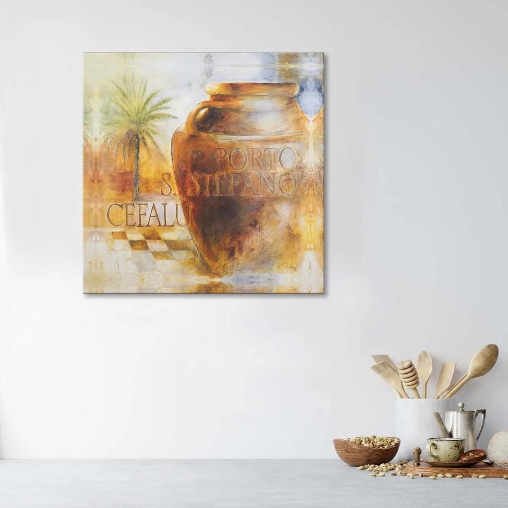 Obraz na plátně Džbánové zátiší Orange - 40x40 cm