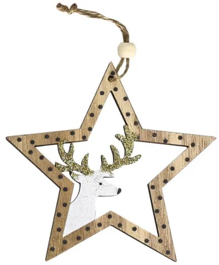 Vianočná dekorácia KL-21X12 hnedá (2 ks)