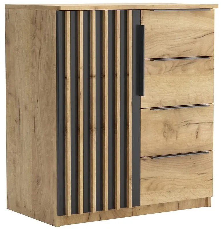 Komoda Sorento I Craft zlatá/čierna