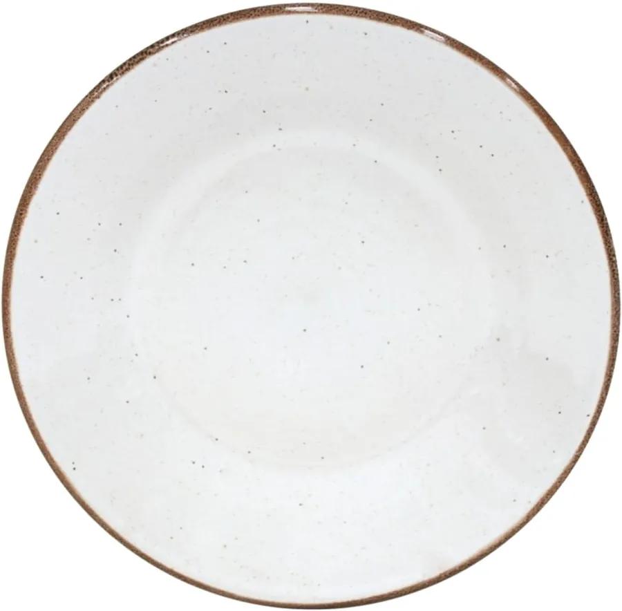Biely dezertný tanier z kameniny Casafina Sardegna, ⌀ 24 cm
