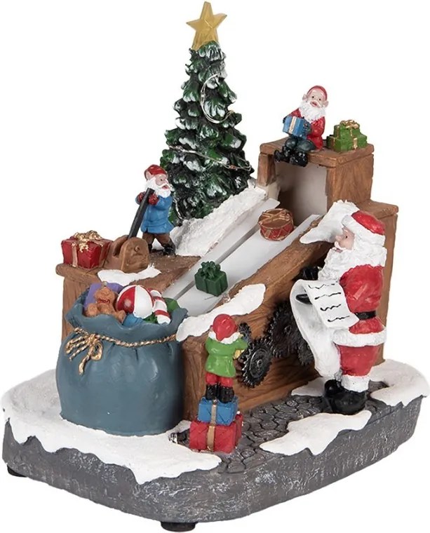 Hracie vianočné dekorácie s LED svetielkami Santa Claus - 20*16*20 cm / 3xAA