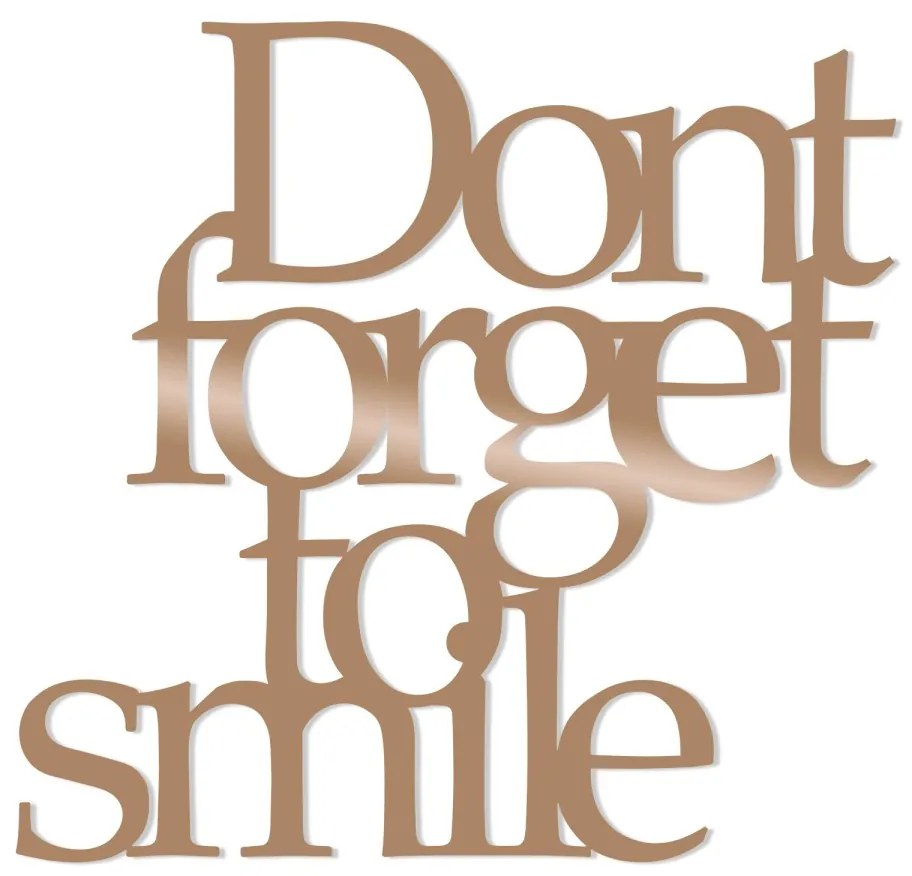 Nástenná kovová dekorácia ÚSMEV medená