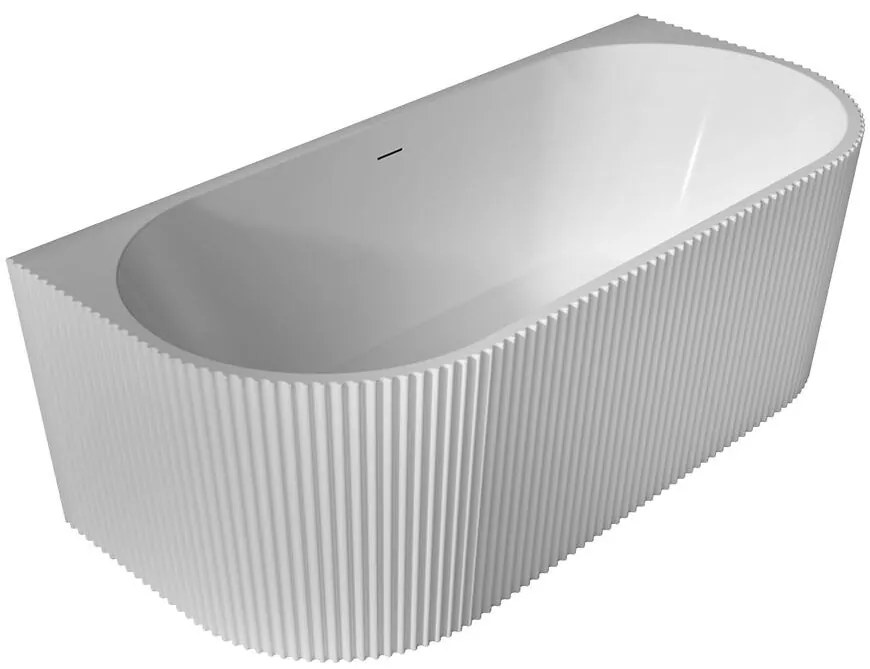 Voľne stojaca vaňa k stene Leya 170/78 + sifón čierny