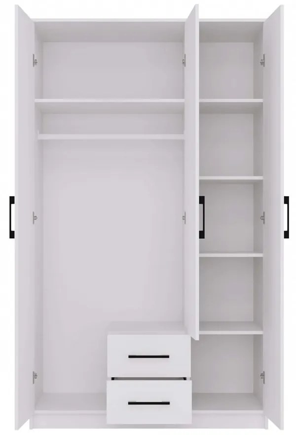 Šatní skříň Romana 120 cm bílá