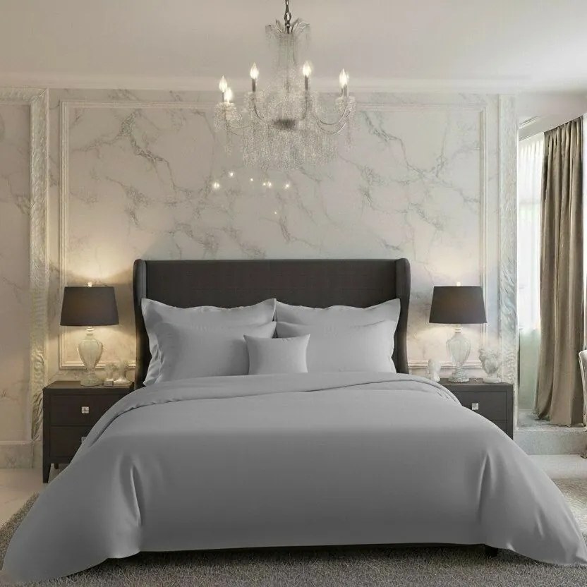 Kvalitex Saténové obliečky Luxury Collection svetlosivá, 140 x 200 cm, 70 x 90 cm