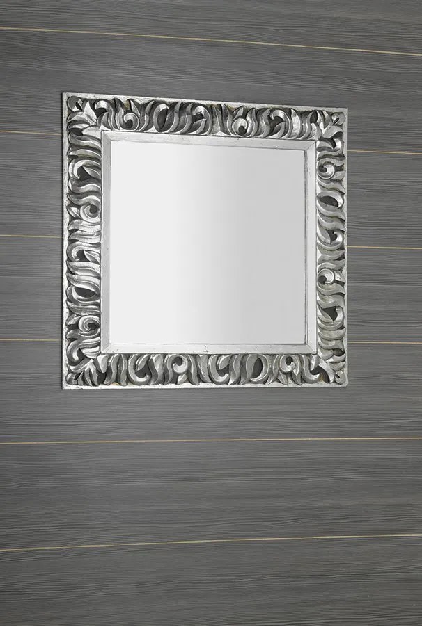 Sapho Sapho, ZEEGRAS zrkadlo v ráme, 90x90cm, strieborná Antique, IN401