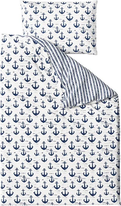 Polybavlnené obliečky NAVYSTA POLY modro-biele Rozmer obliečky: 70 x 90 cm | 140 x 200 cm