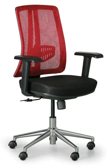Kancelárska stolička Human, čierna/červená