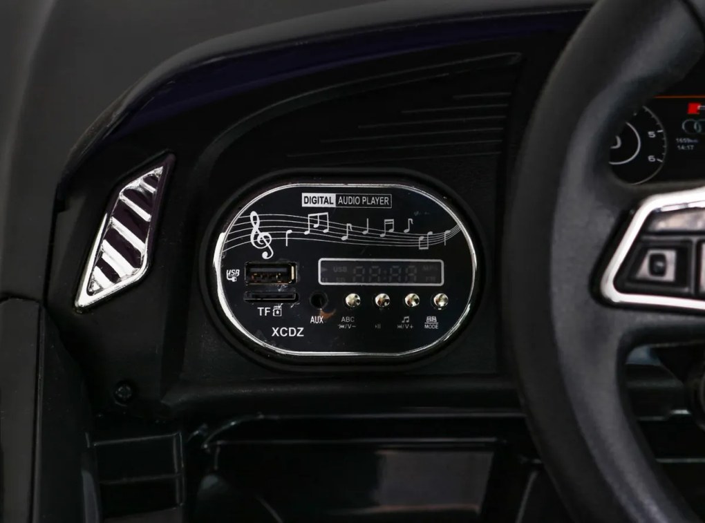 Detský automobil Audi R8 na batérie, čierne