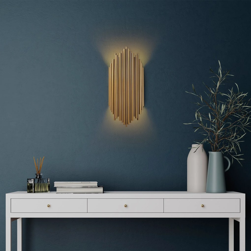 Nástěnná lampa Kara zlatá