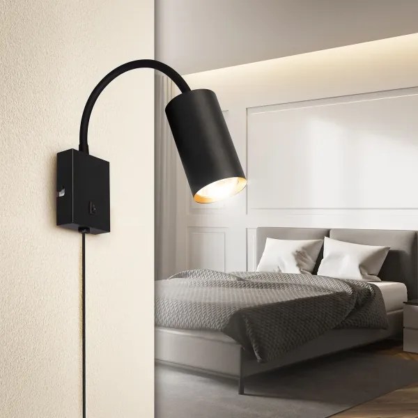 Brilagi - Flexibilné nástenné svietidlo SELE 1xGU10/30W/230V čierne/zlaté