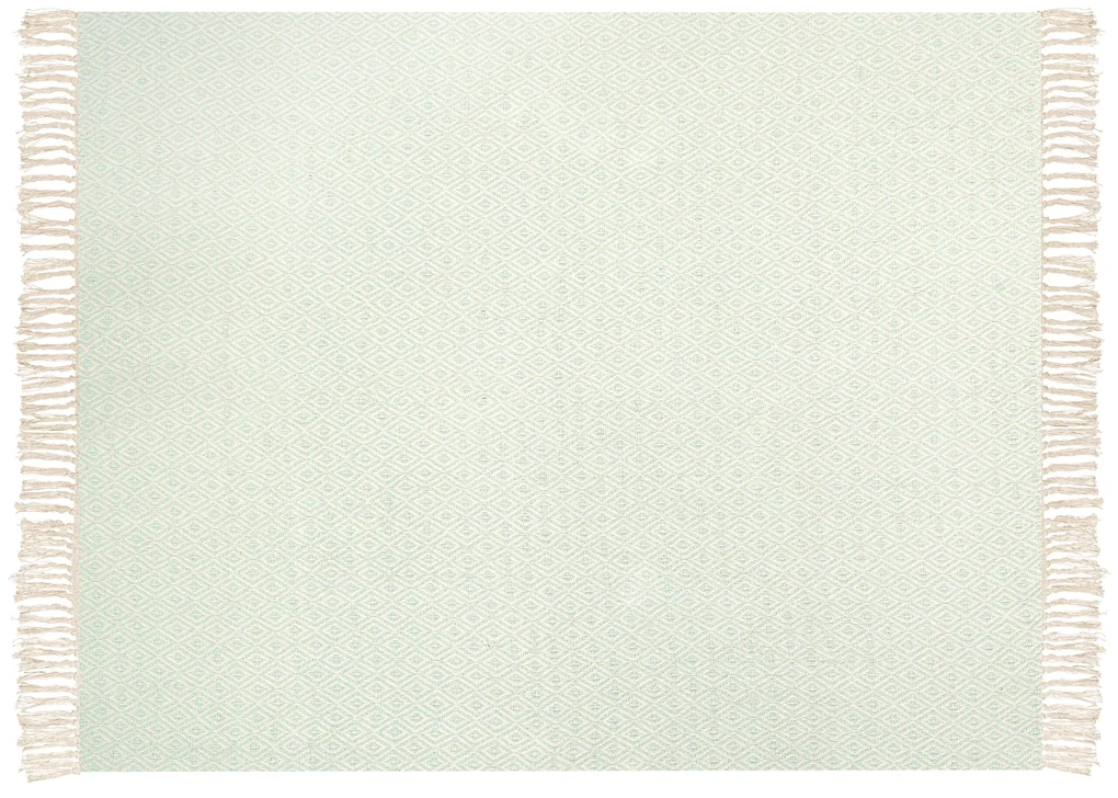 Bavlnená deka 125 x 150 cm zelená a béžová MITYAL Beliani