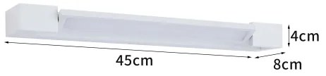 Brilagi- LED Kúpeľňové osvetlenie zrkadla AQUA LINE LED/12W/230V 45 cm IP44 biela