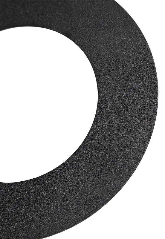 Sada 6 čiernych dištančných krúžkov pre zapustené bodové svetlá 7,5 - 13 cm - Spacer