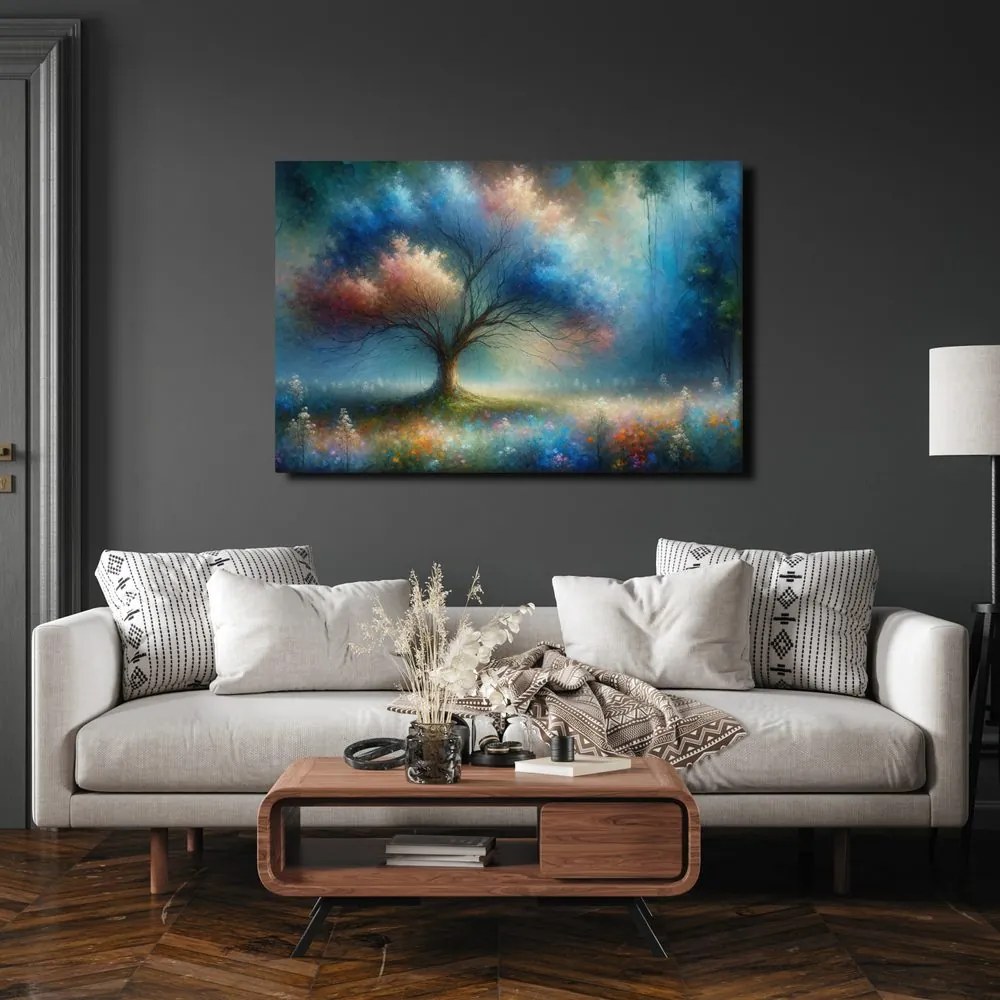 Obraz magický strom života v hmle