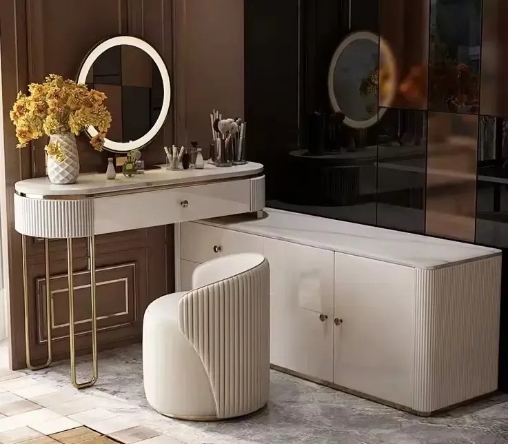 EXKLUZÍVNY TOALETNÝ STOLÍK GLÓRIA + TABURET + KOMODA