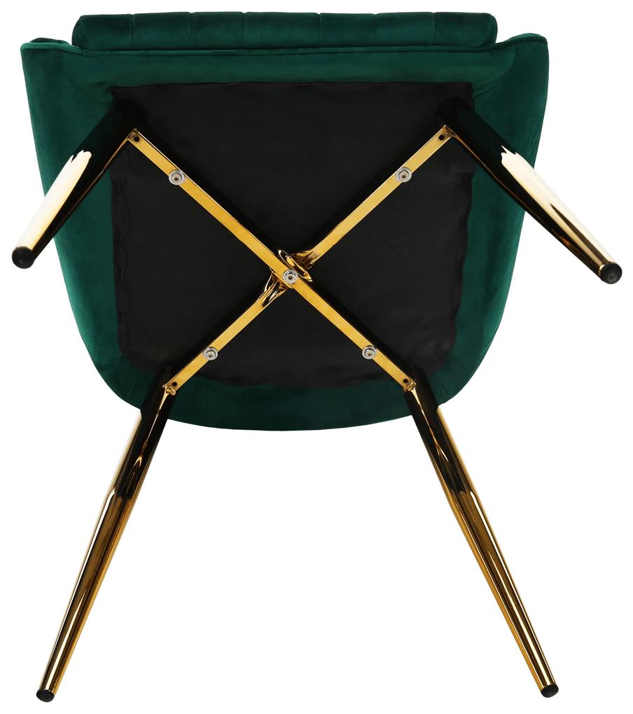 Jedálenská stolička Soddy (smaragdová + zlatá). Vlastná spoľahlivá doprava až k Vám domov. 1040122