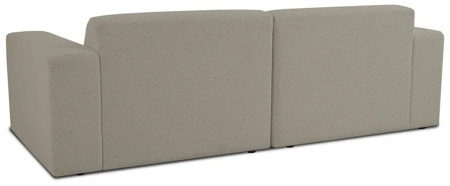 Svetlohnedá pohovka z textílie buklé 228 cm Roxy – Scandic