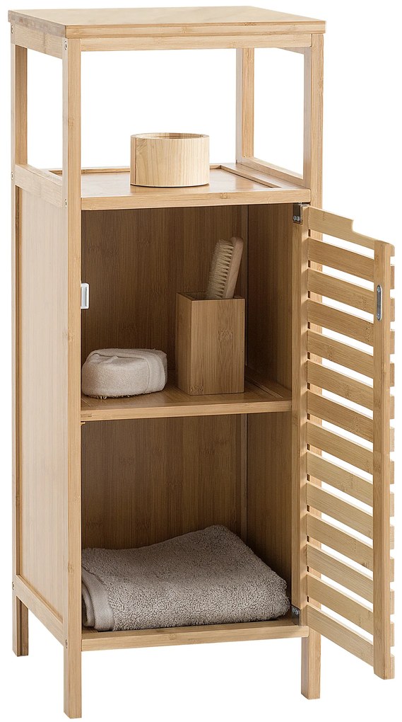 Polička do kúpeľne Sicela 1, bambus