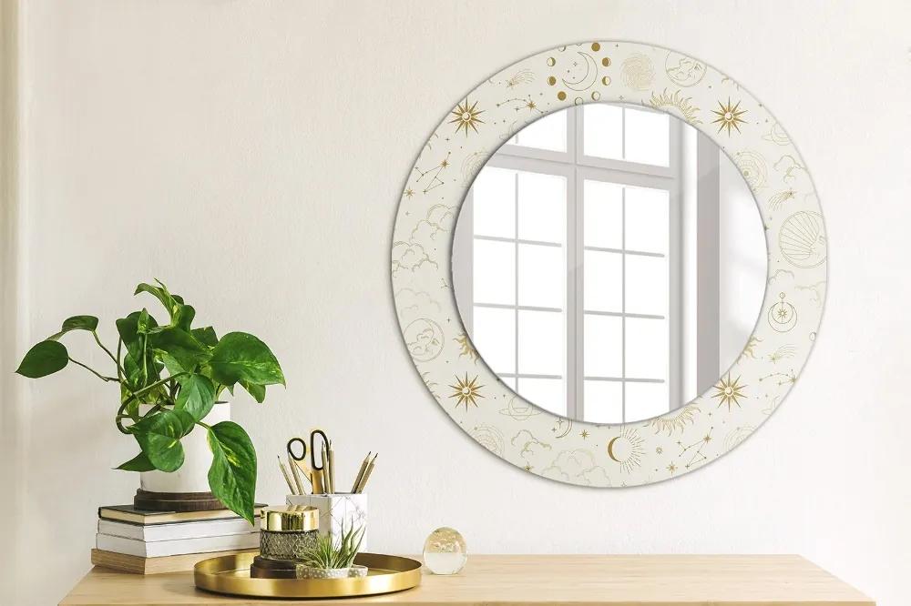 Okrúhle ozdobné zrkadlo na stenu Mystický ezoterický vzor fi 50 cm