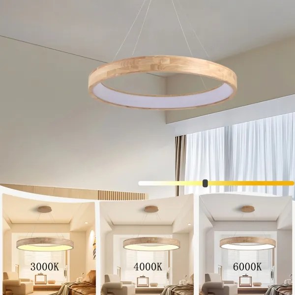 Brilagi - LED luster na lanku FALCON WOOD LED/60W/230V 3000/4000/6000K 80 cm drevo