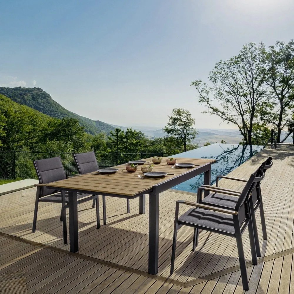 Hliníkový záhradný jedálenský stôl 90x140 cm Elias – Bizzotto