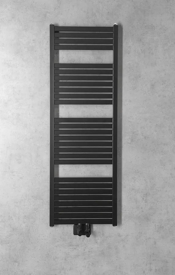 Aqualine Aqualine, TONDI vykurovacie teleso 450x1330 mm, stredové pripojenie, čierna matná, DT476T