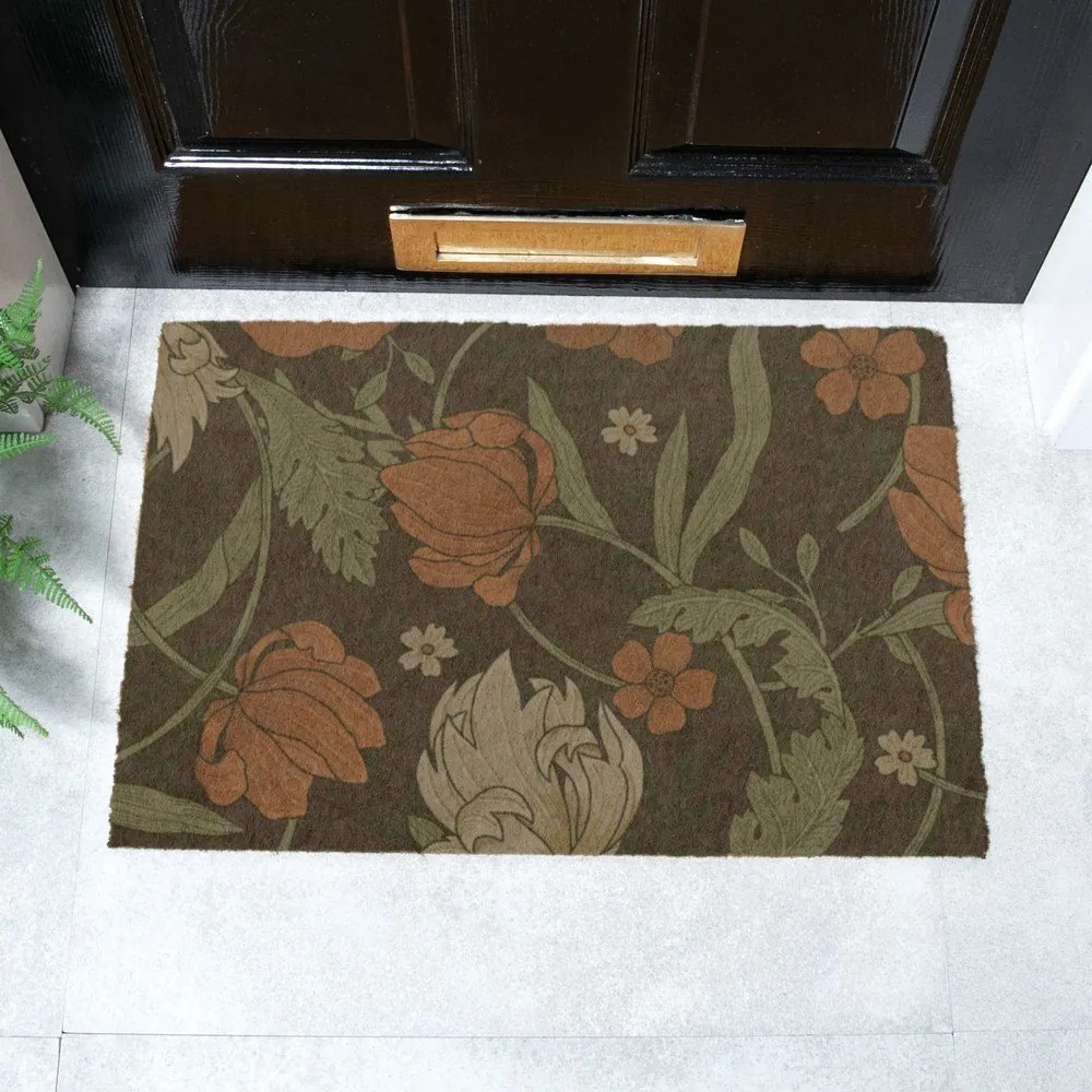 Rohožka z kokosového vlákna 60x90 cm William Morris Rose – Artsy Doormats