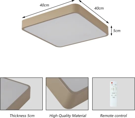 Brilagi-LED stmievateľné stropné svietidlo POOL LED/36W/230V 3000-6000K 40x40 cm béžová+DO