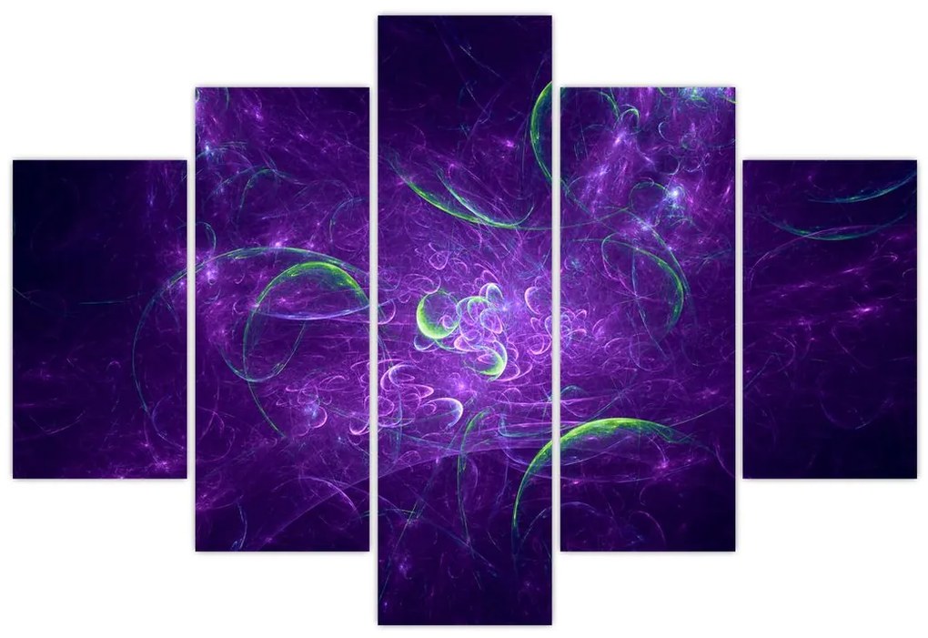 Obraz - fialová abstrakcia (150x105 cm)