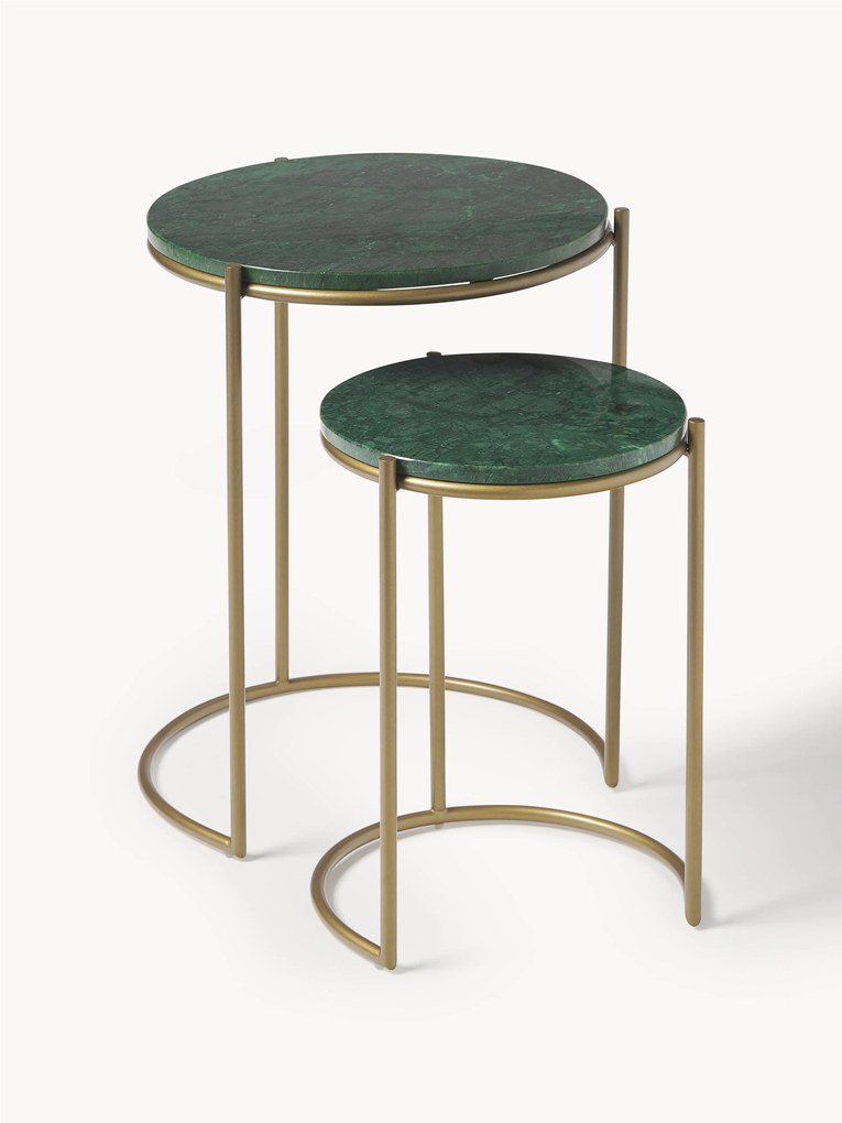 Mramorové pomocné stolíky Ella, 2 ks