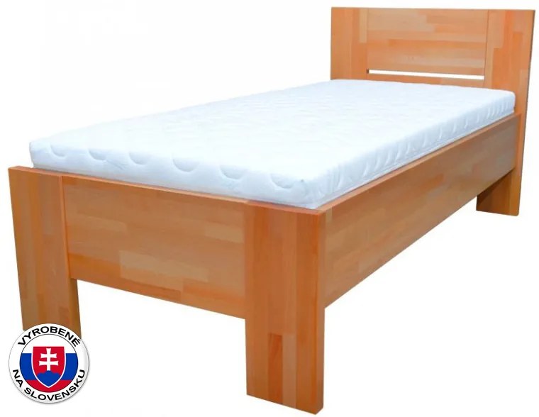 Jednolôžková posteľ 120 cm Nicky plné čelo (masív). Vlastná spoľahlivá doprava až k Vám domov. 745052