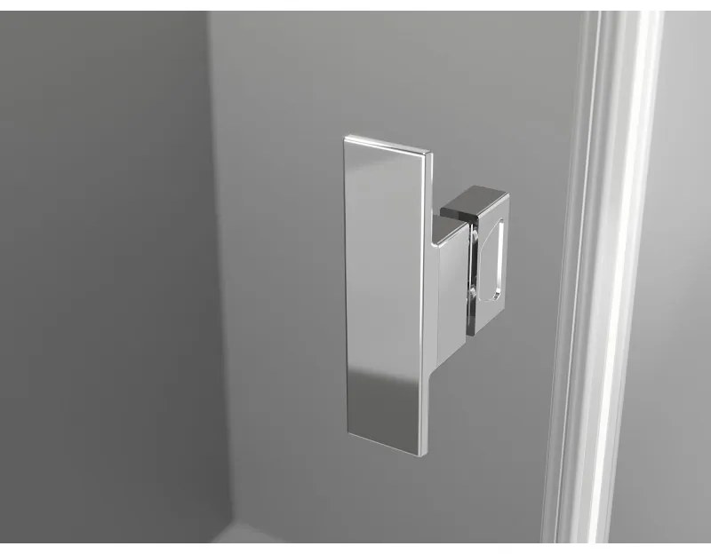 Mexen Mist-H Duo, 2-krídlový výklopný sprchový kút 75 x 75 cm, číre sklo, chrómový profil, 8A5-075L-075P-01-00