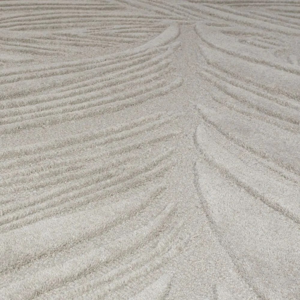 Flair Rugs, Kusový koberec Solace Lino Leaf Grey, 200x290, šedá, obývacia izba